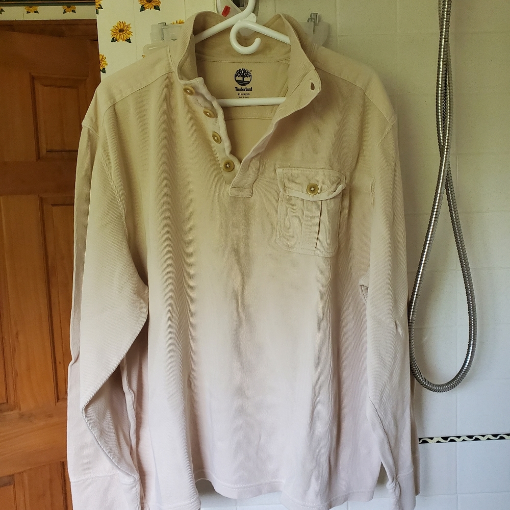 Men's Timberland 1/4 Button long sleeve top xlarge